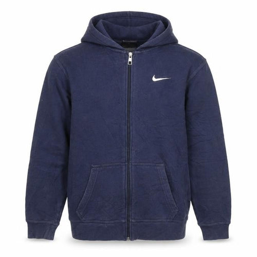 Nike Boys Navy Blue Full Zip Hoodie XL 13-15 Years Fleece Sweatshirt