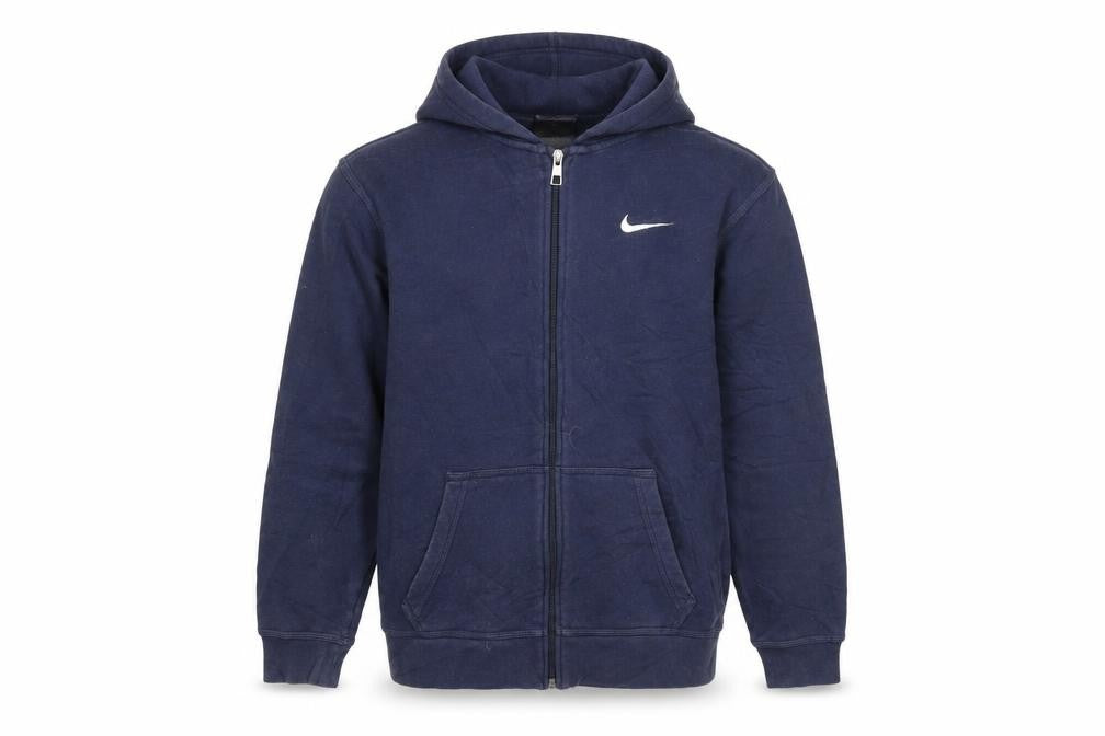 Nike Boys Navy Blue Full Zip Hoodie XL 13-15 Years Fleece Sweatshirt