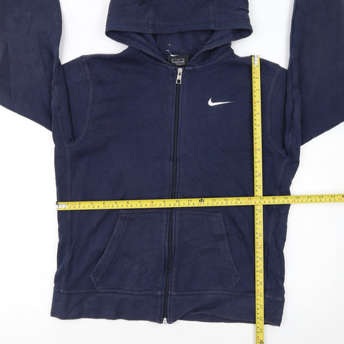 Nike Boys Navy Blue Full Zip Hoodie XL 13-15 Years Fleece Sweatshirt