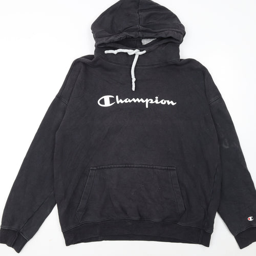 Champion Women’s Black Large Pullover Hoodie with Logo Front