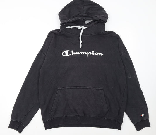 Champion Women’s Black Large Pullover Hoodie with Logo Front