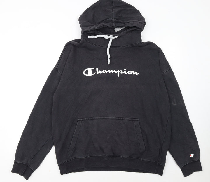 Champion Women’s Black Large Pullover Hoodie with Logo Front