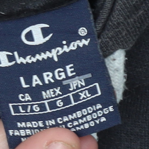 Champion Women’s Black Large Pullover Hoodie with Logo Front
