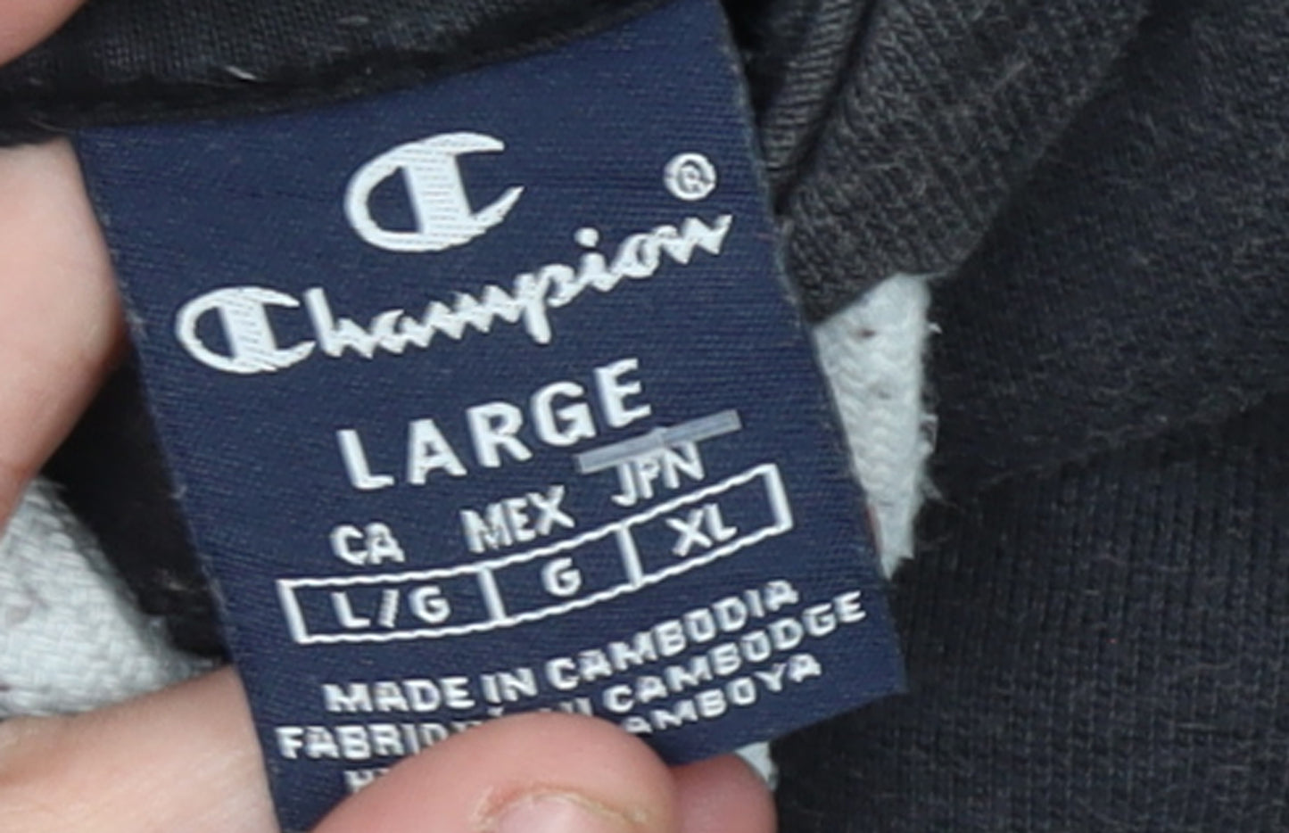 Champion Women’s Black Large Pullover Hoodie with Logo Front