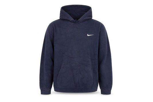 Front view of Nike Men's Blue Pullover Hoodie Small Regular Fit Sportswear