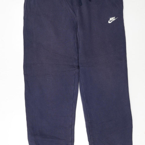 Nike Men's Blue Jogger Trousers Size M Regular Fit Fleece
