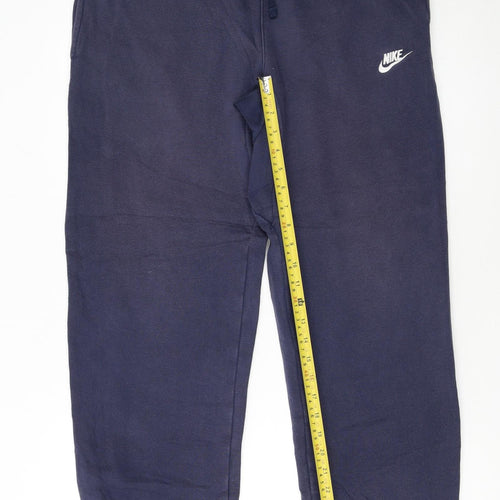 Nike Men's Blue Jogger Trousers Size M Regular Fit Fleece