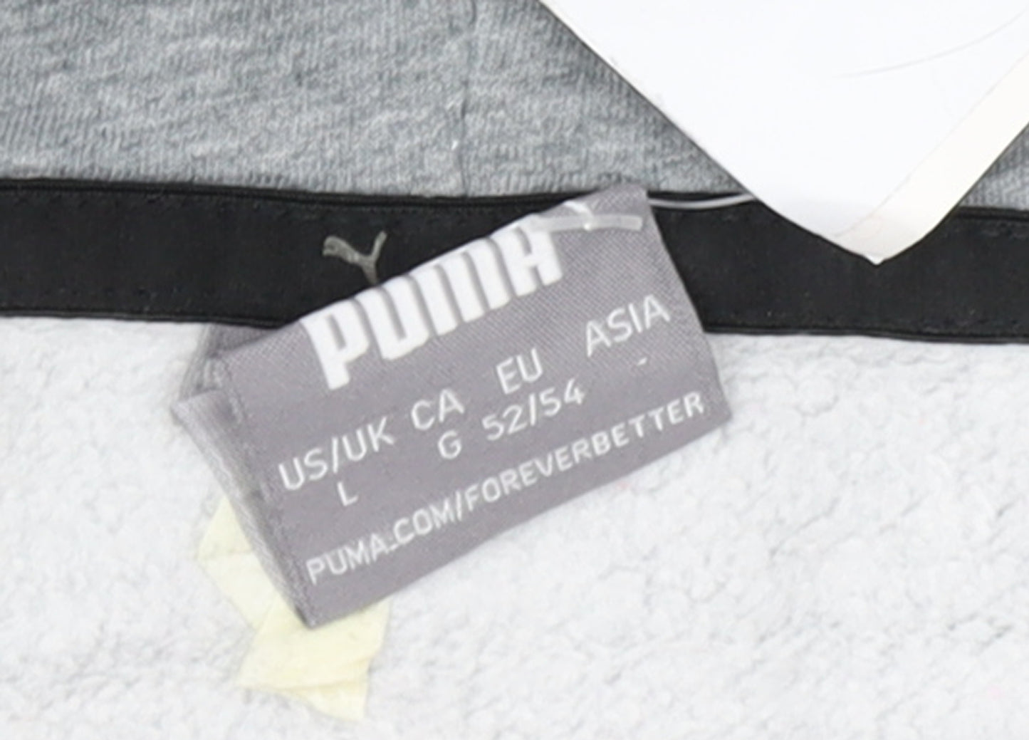 Puma Mens Grey Pullover Hoodie L Lightweight Cotton Blend