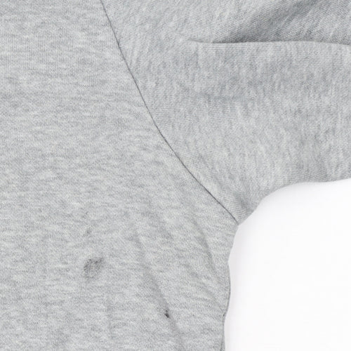 Puma Mens Grey Pullover Hoodie L Lightweight Cotton Blend