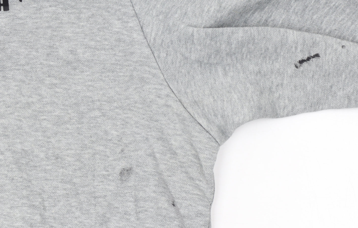 Puma Mens Grey Pullover Hoodie L Lightweight Cotton Blend