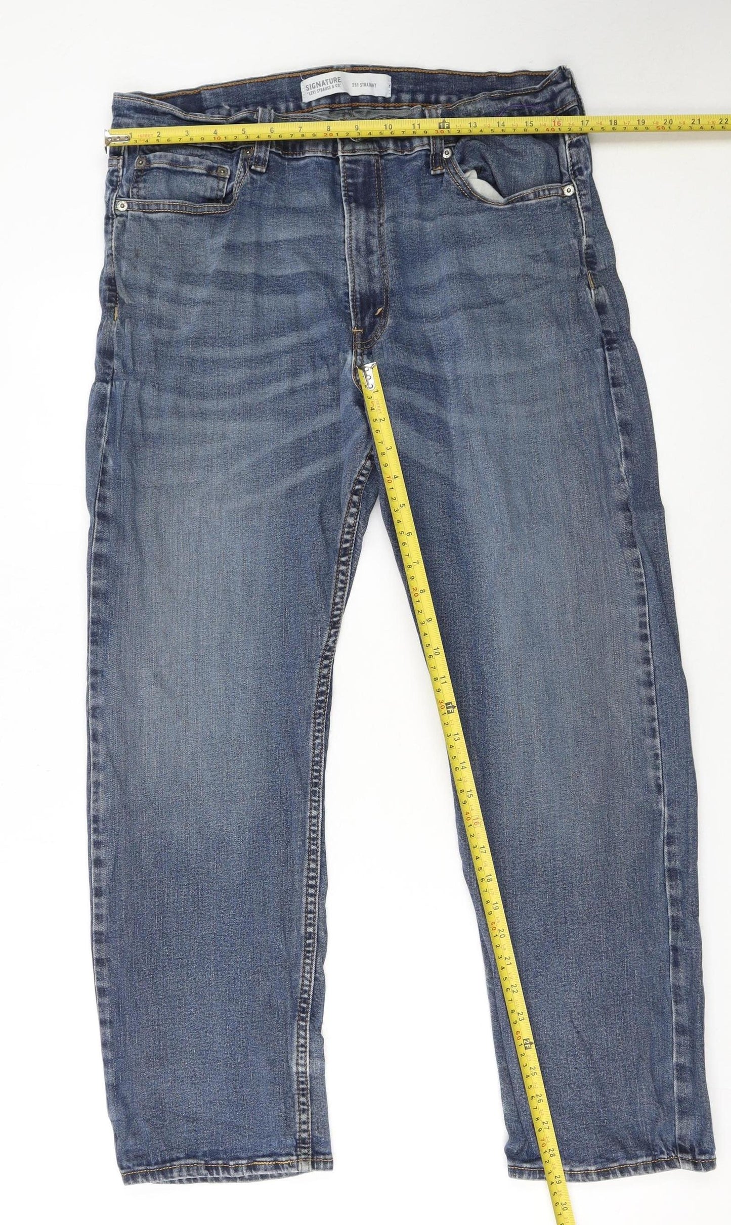 Levi Strauss & Co Men’s Blue 36x30 Straight Regular Denim Jeans