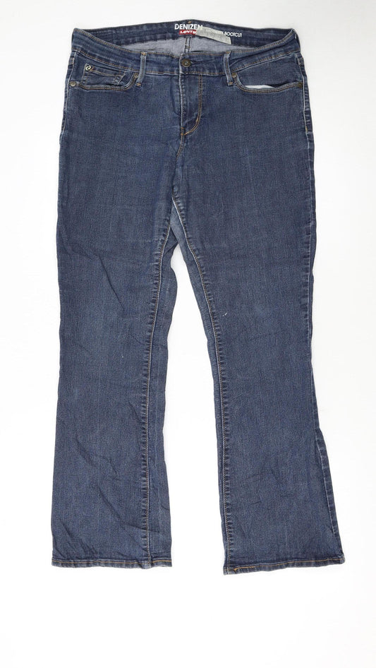 Levi's Denizen Women's Blue Bootcut Jeans Size 12 Stretch Denim