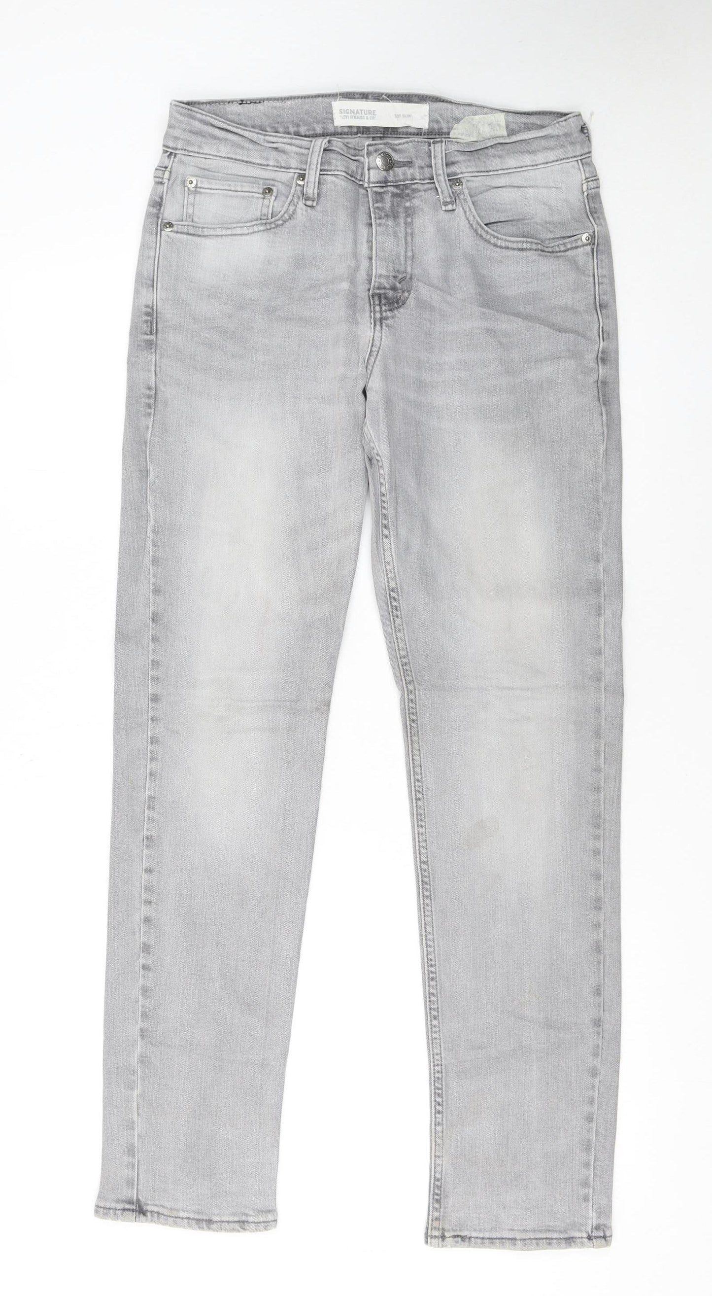 Levi Strauss & Co Men's Grey Slim Fit Denim Jeans W29 L30