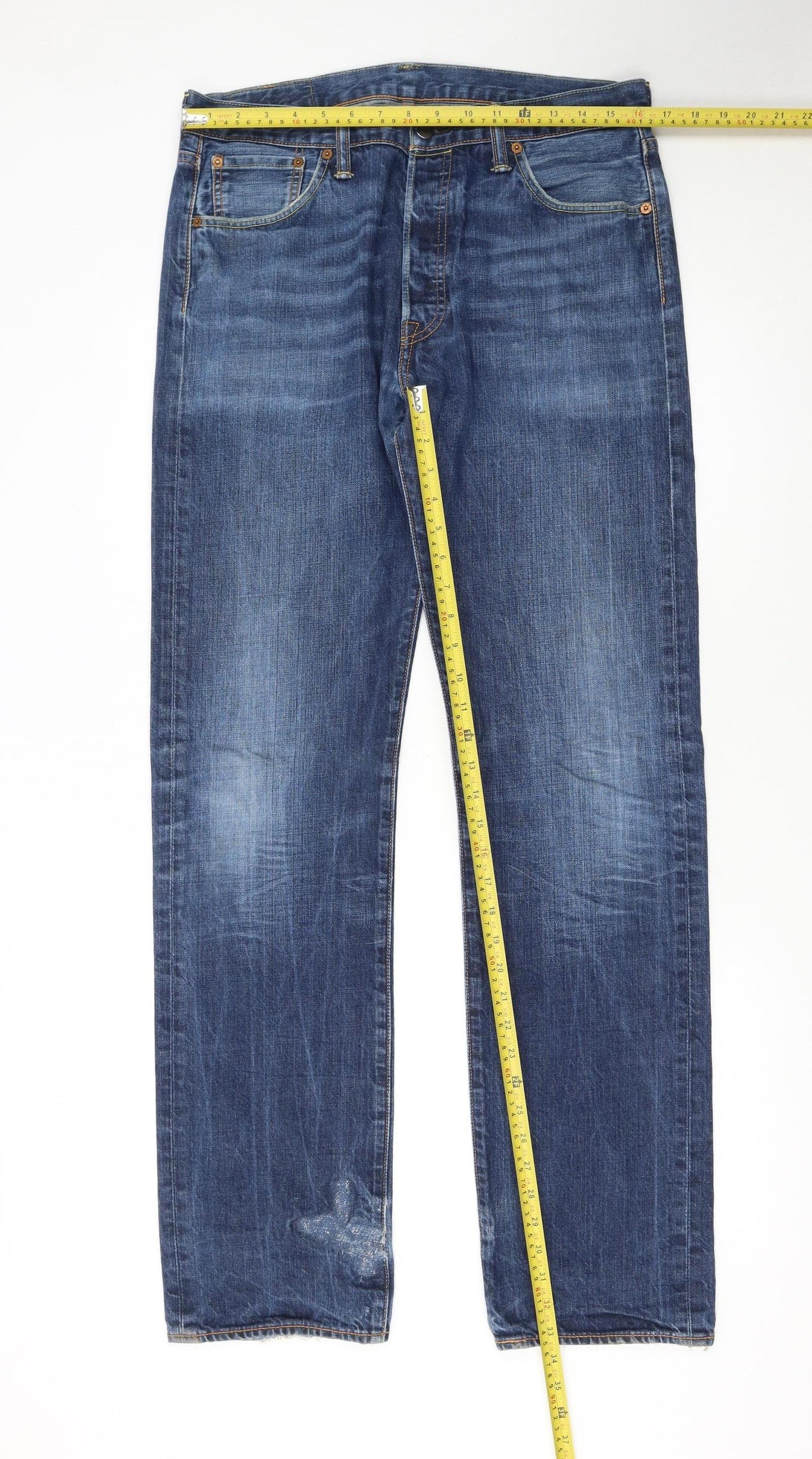 Levi's 501 Men's Blue Straight Leg Jeans 34W x 36L Denim Classic