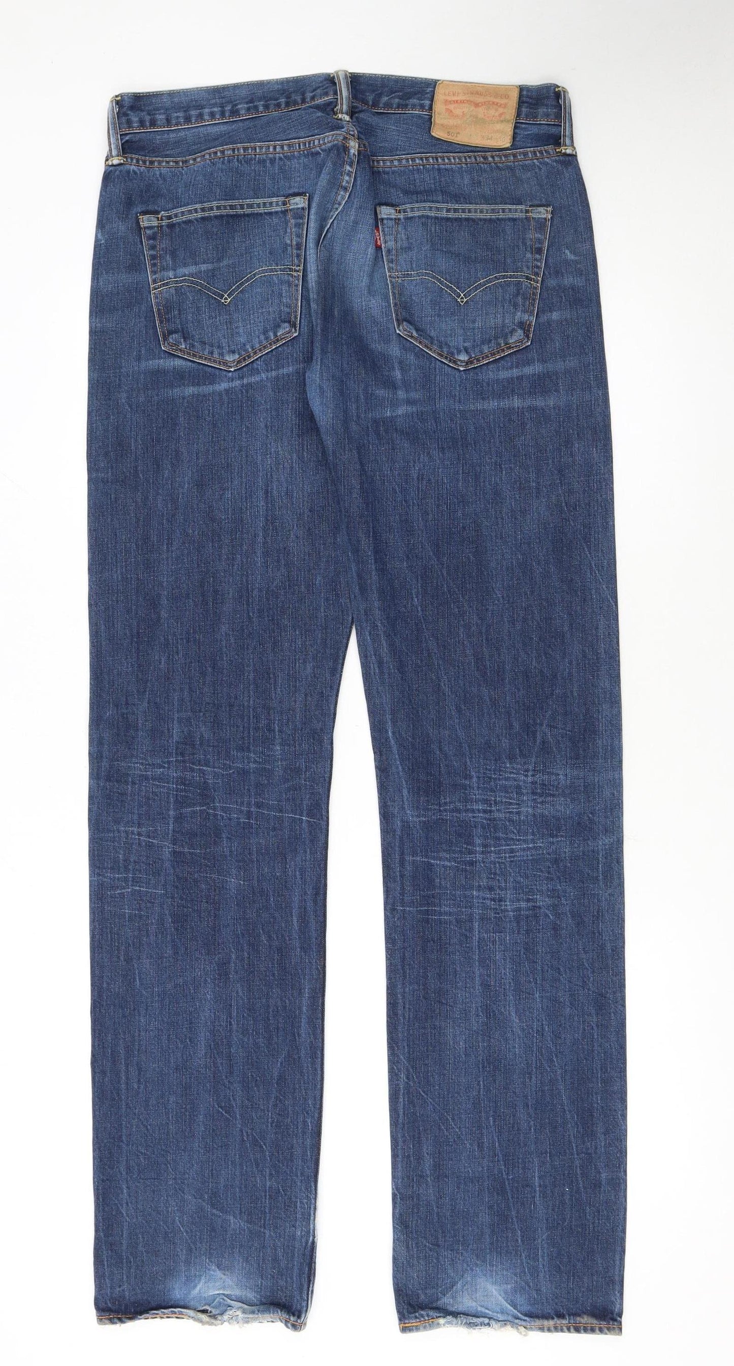 Levi's 501 Men's Blue Straight Leg Jeans 34W x 36L Denim Classic