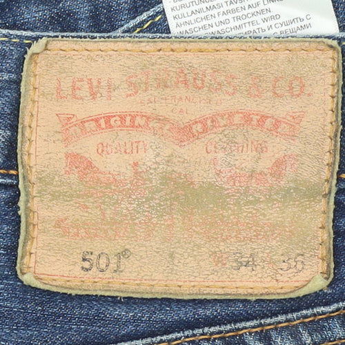 Levi's 501 Men's Blue Straight Leg Jeans 34W x 36L Denim Classic