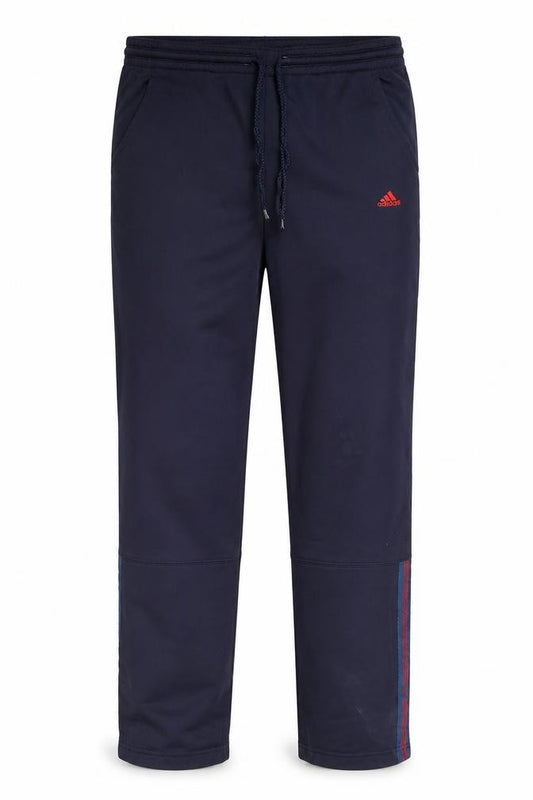 Front view of Adidas Men's Blue Track Pants L Elastic Waist Sports Trousers