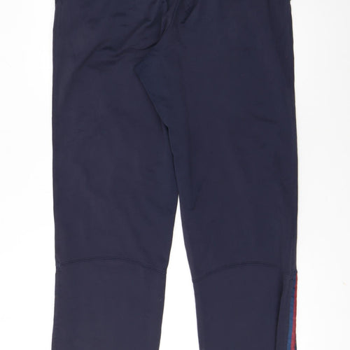 Adidas Men's Blue Track Pants L Elastic Waist Sports Trousers