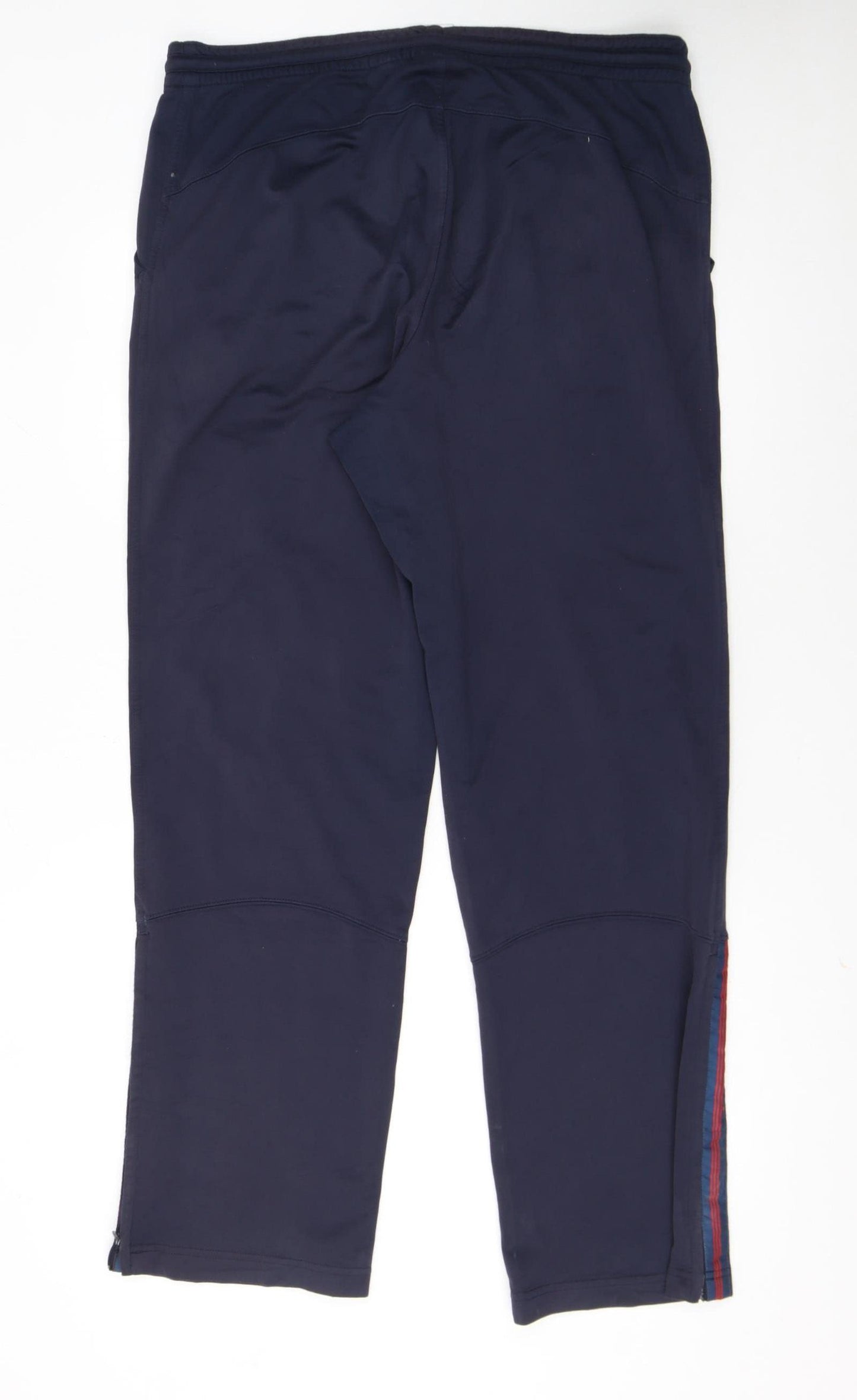 Adidas Men's Blue Track Pants L Elastic Waist Sports Trousers
