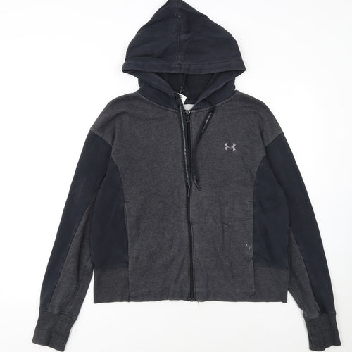 Under Armour Womens Black Full Zip Hoodie Size M Sportswear