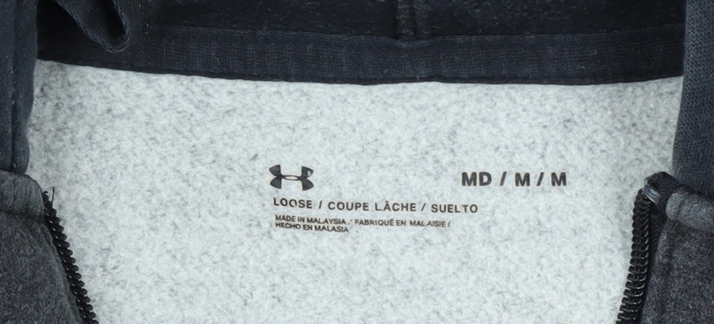 Under Armour Womens Black Full Zip Hoodie Size M Sportswear