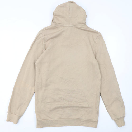 Puma Womens Beige XS Pullover Hoodie Sportswear Logo Sweatshirt