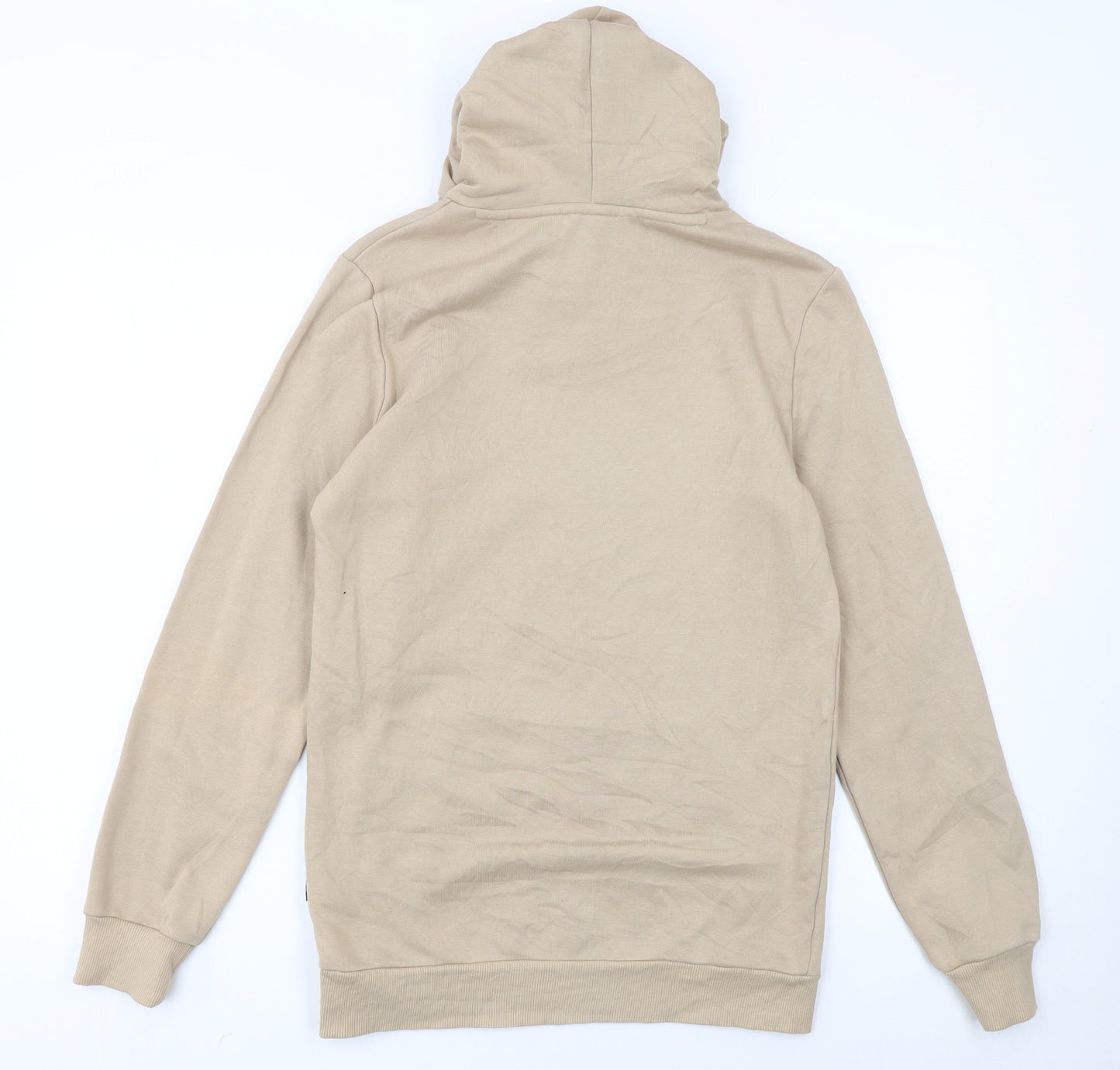 Puma Womens Beige XS Pullover Hoodie Sportswear Logo Sweatshirt