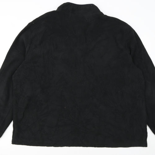 Starter Mens Black 2XL Fleece Pullover 1/4 Zip Sweatshirt