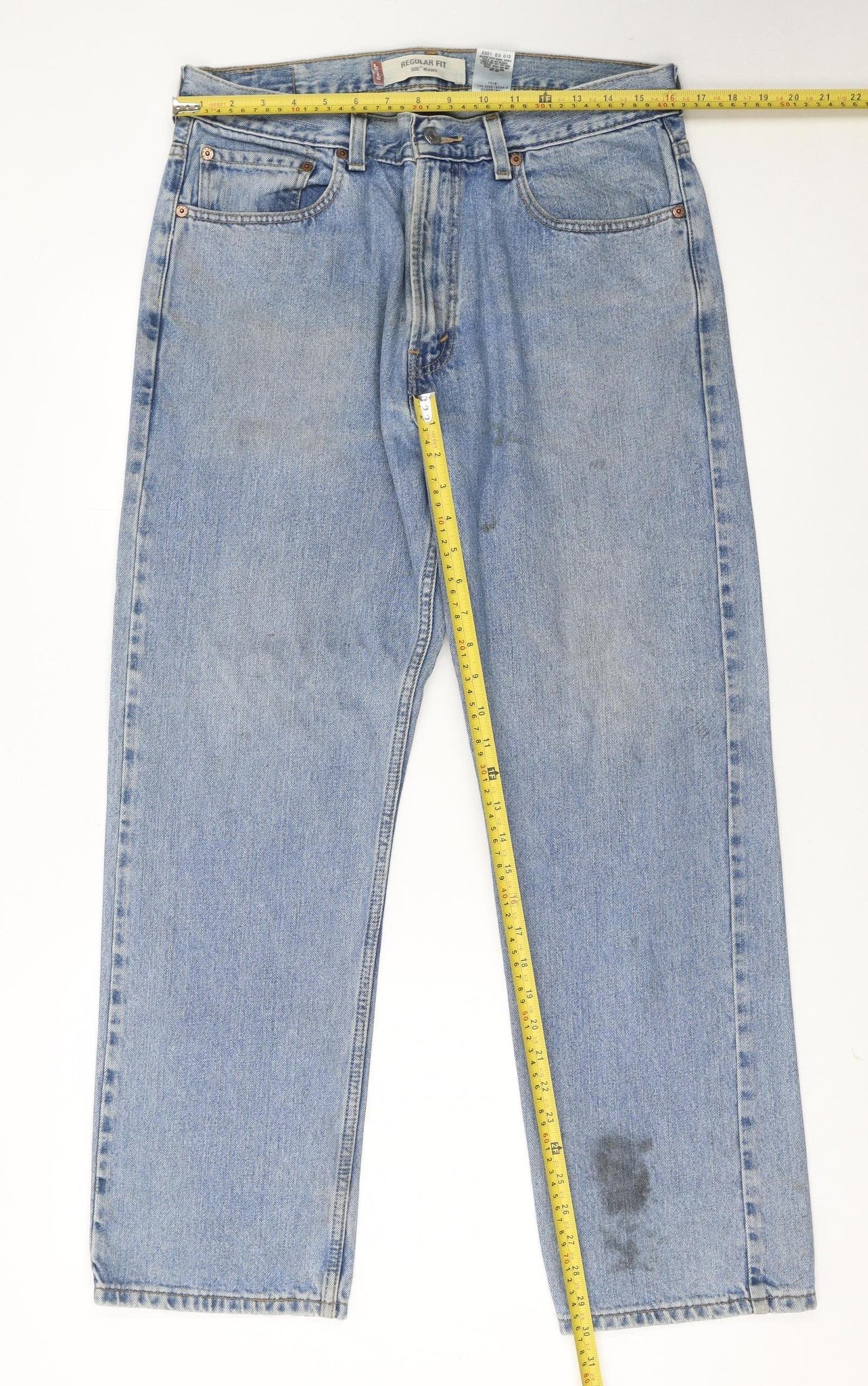 Levi's 505 Men's Blue Regular Fit Straight Denim Jeans W34 L30