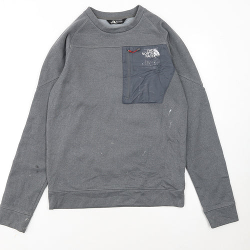 The North Face Men's Grey Pullover Sweatshirt S Outdoor Fleece