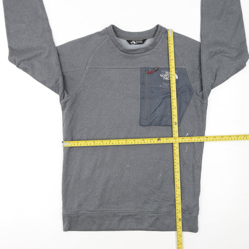 The North Face Men's Grey Pullover Sweatshirt S Outdoor Fleece