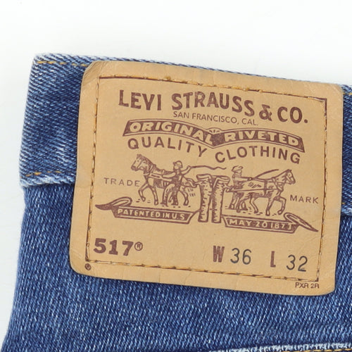 Levi Strauss 517 Men Blue Bootcut Jeans W36 L32 Denim