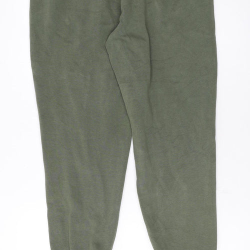 Puma Men's Green Jogger Sweatpants M Casual Fleece Tapered
