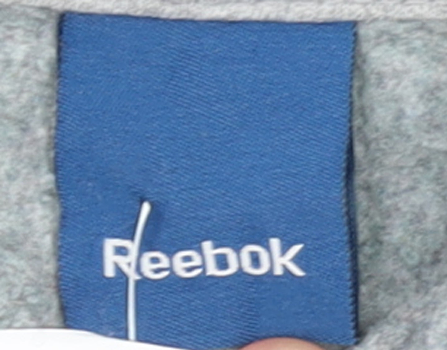 Reebok Women's Grey Pullover Hoodie L Logo Graphic Sweatshirt