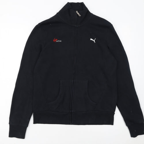 Puma Womens Black Size 14 Track Jacket Full Zip Sportswear