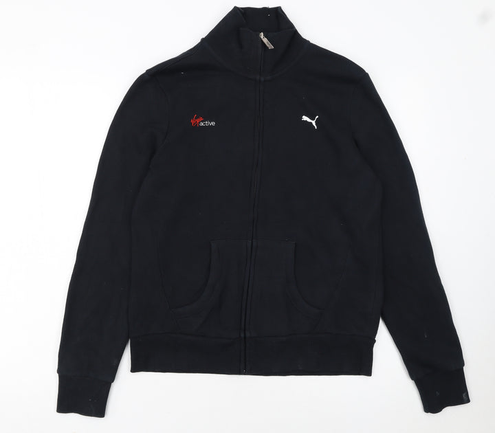 Puma Womens Black Size 14 Track Jacket Full Zip Sportswear