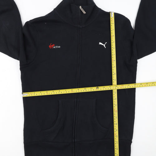 Puma Womens Black Size 14 Track Jacket Full Zip Sportswear