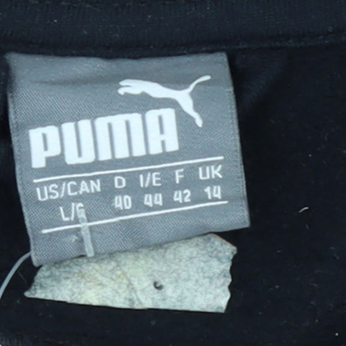 Puma Womens Black Size 14 Track Jacket Full Zip Sportswear