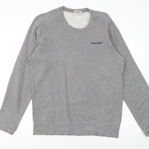 Reebok Men's Grey Pullover Sweatshirt Crew Neck M Sports Fleece