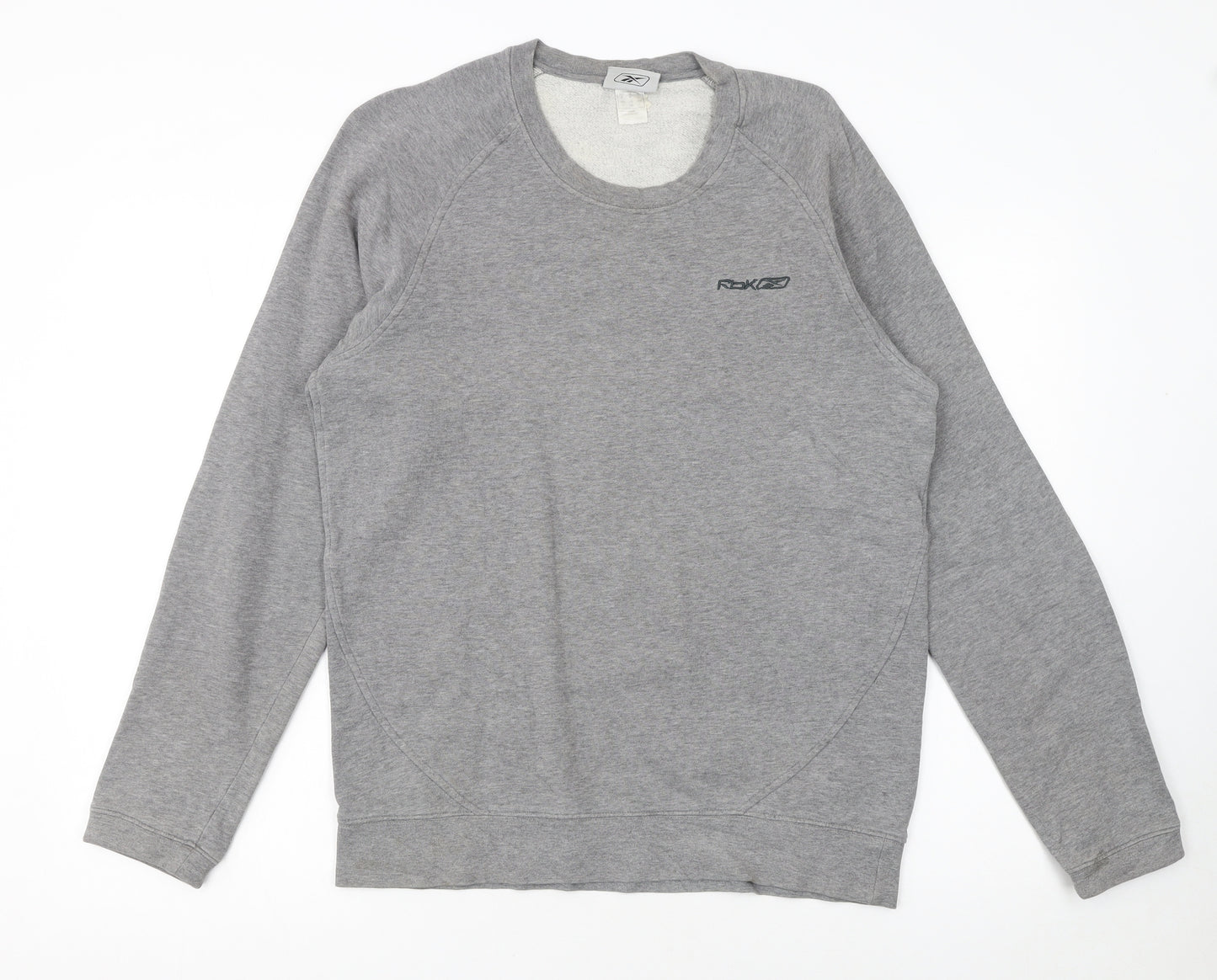 Reebok Men's Grey Pullover Sweatshirt Crew Neck M Sports Fleece