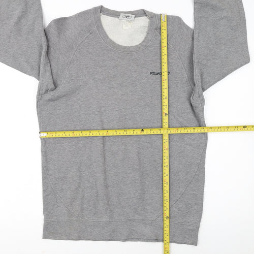 Reebok Men's Grey Pullover Sweatshirt Crew Neck M Sports Fleece