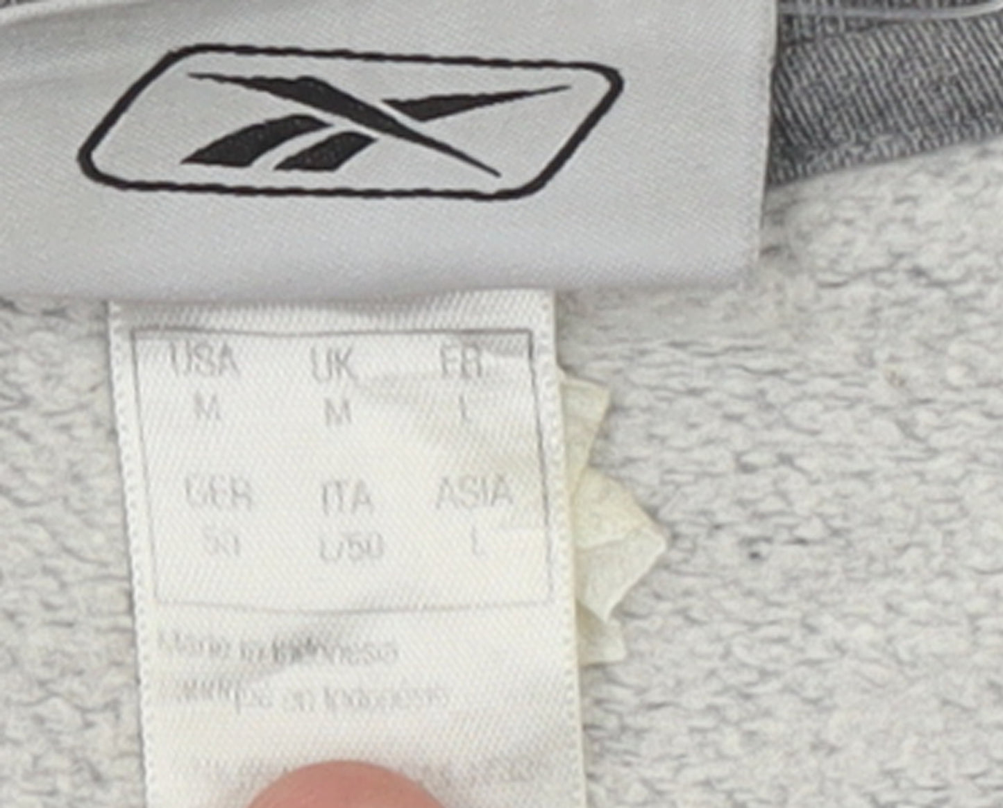 Reebok Men's Grey Pullover Sweatshirt Crew Neck M Sports Fleece