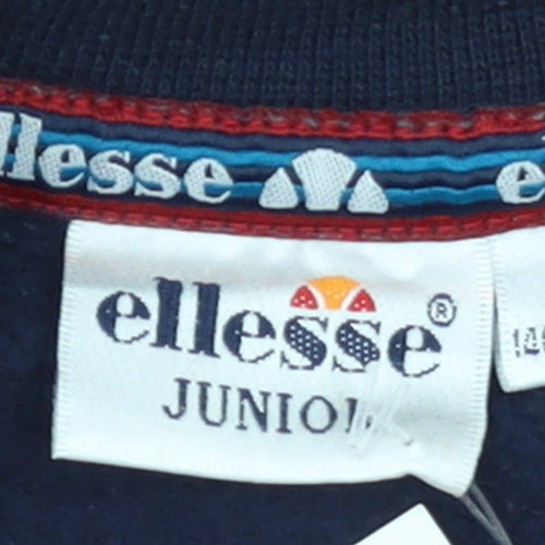 Ellesse Boys Blue L Pullover Fleece Sweatshirt with Logo