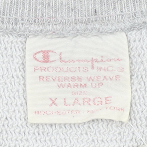 Champion Men's Grey XL Reverse Weave Pullover Sweatshirt