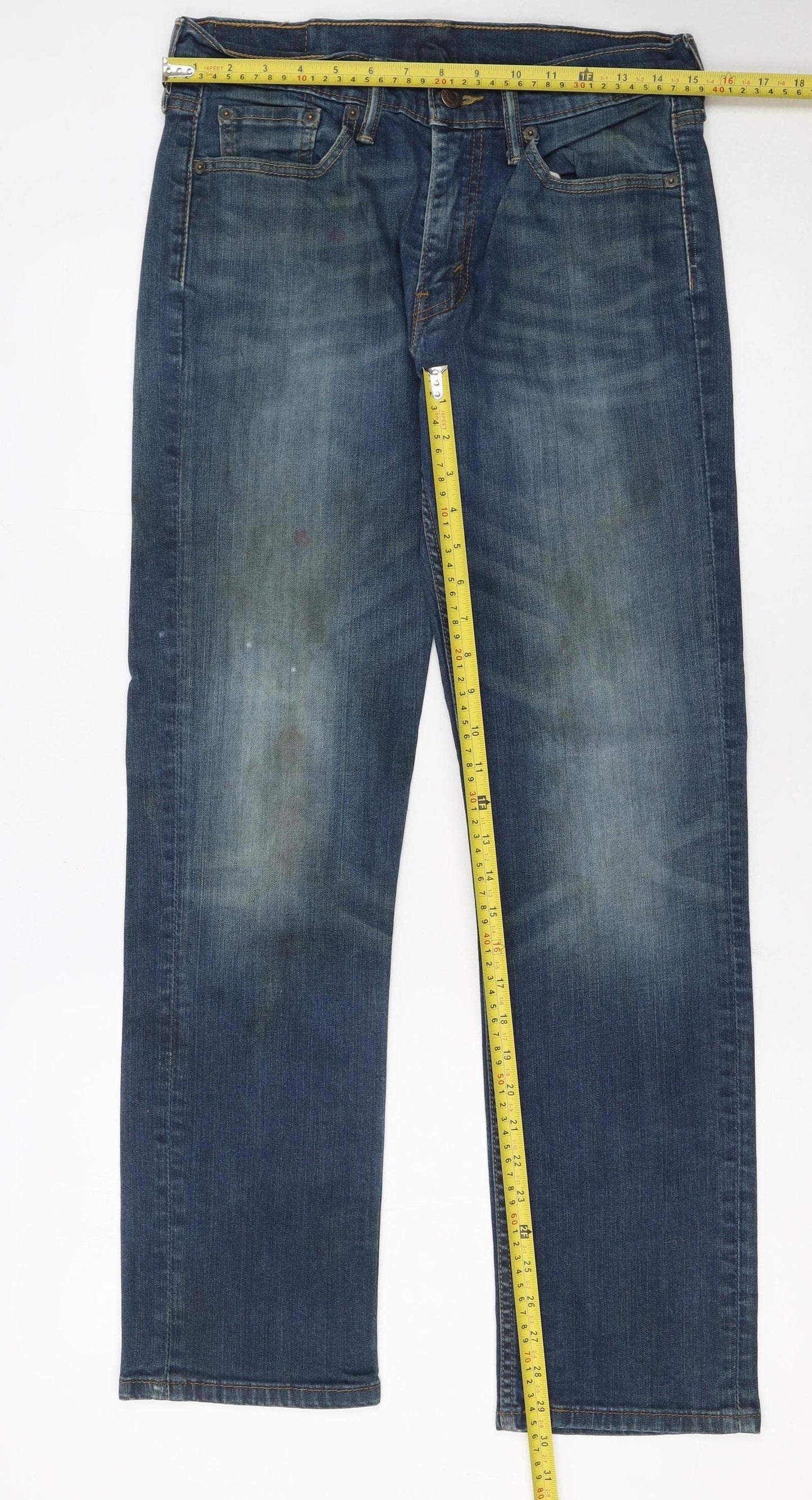 Levi's 514 Men's Blue Straight Jeans W30 L30 Denim Classic Fit