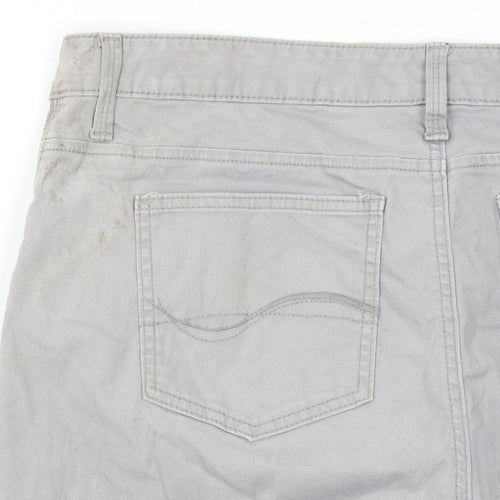Lee Women’s Grey Capri Jeans Size 18 Plus Low Rise Stretch Denim