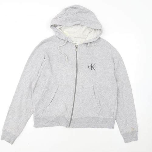 Calvin Klein Jeans Women’s Grey Full Zip Hoodie Size M