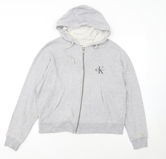 Calvin Klein Jeans Women’s Grey Full Zip Hoodie Size M