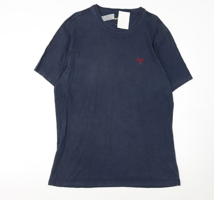 Barbour Men's Navy Blue XL Tailored Crew Neck Cotton T-Shirt