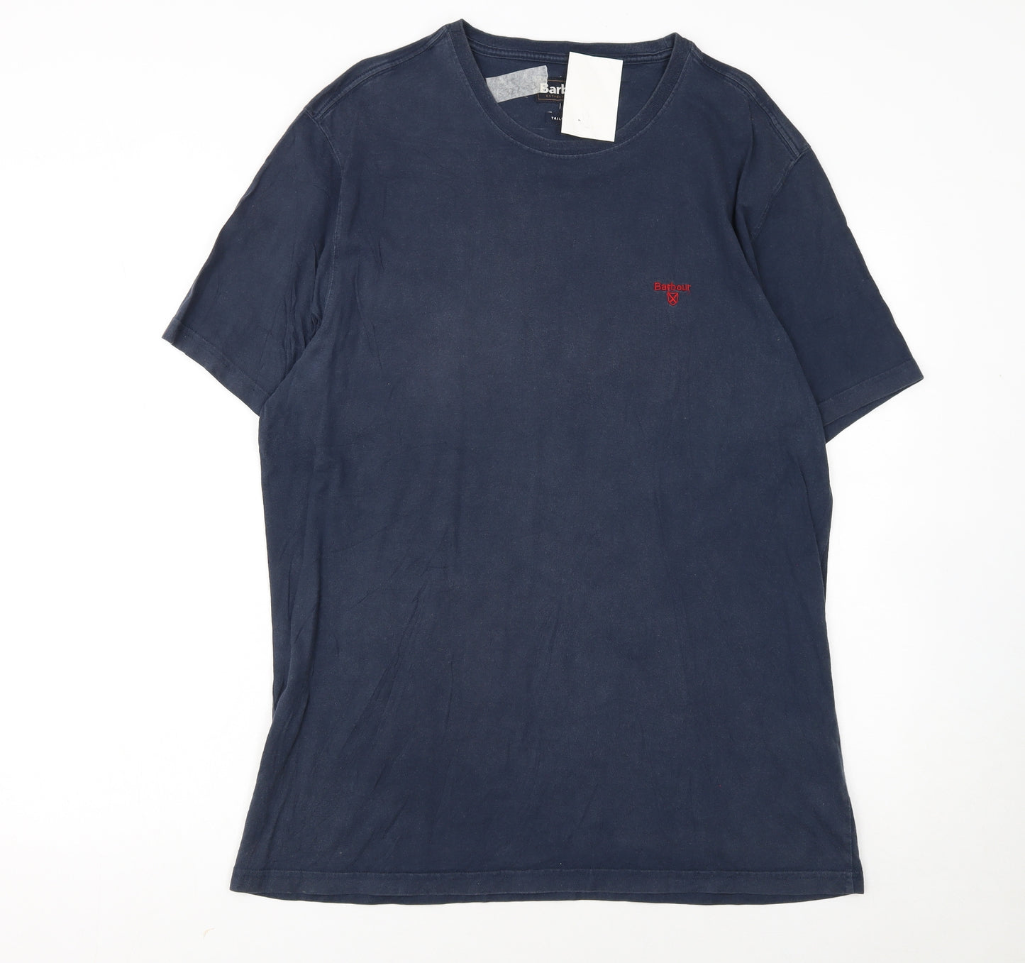 Barbour Men's Navy Blue XL Tailored Crew Neck Cotton T-Shirt